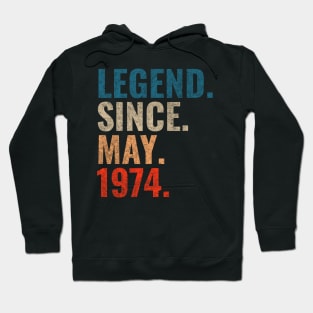 Legend since May 1974 Retro 1974 Hoodie